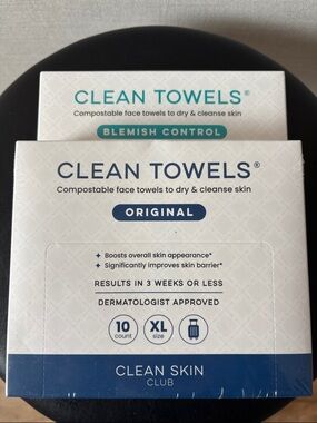 Clean Towels Original Compostable Face Towels - 2 10 count pks